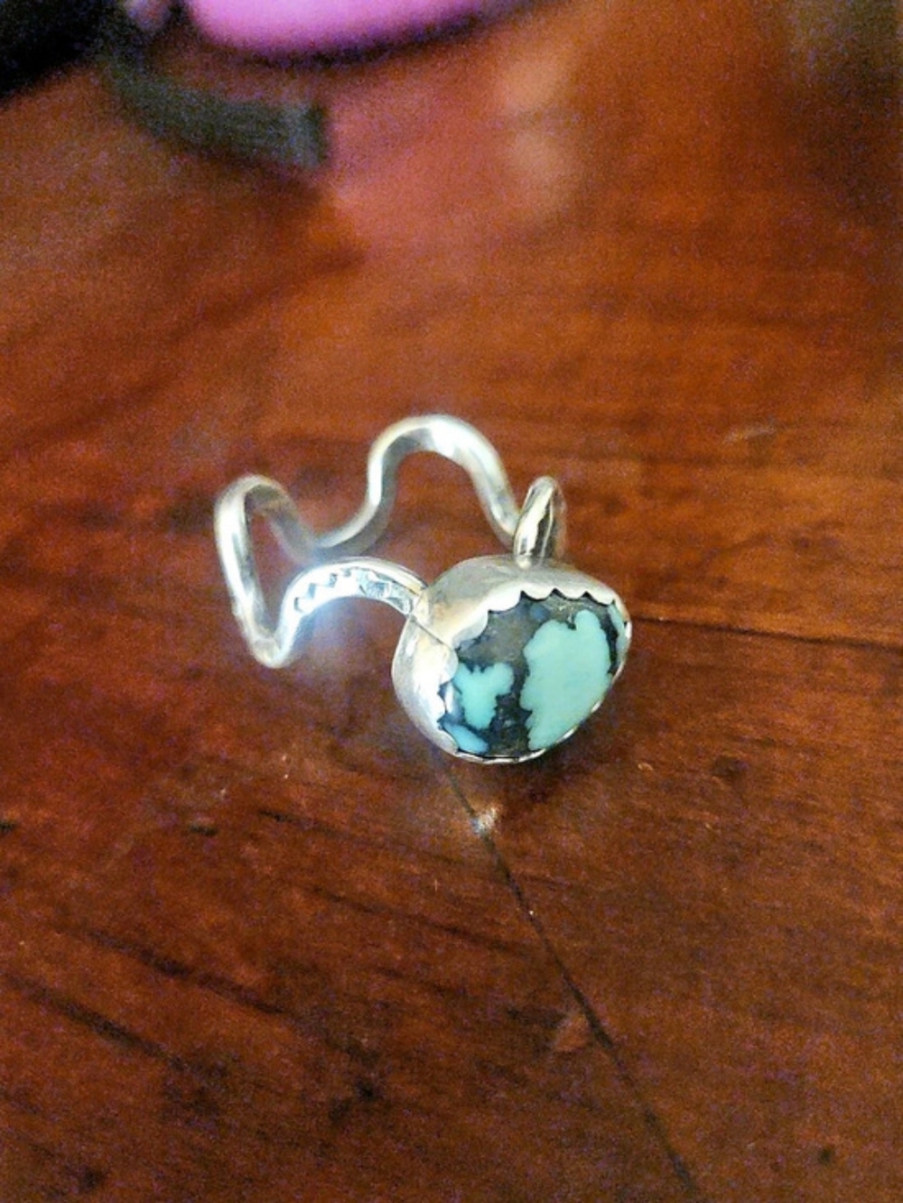 Angel Wing Verisite Sterling Native Ring